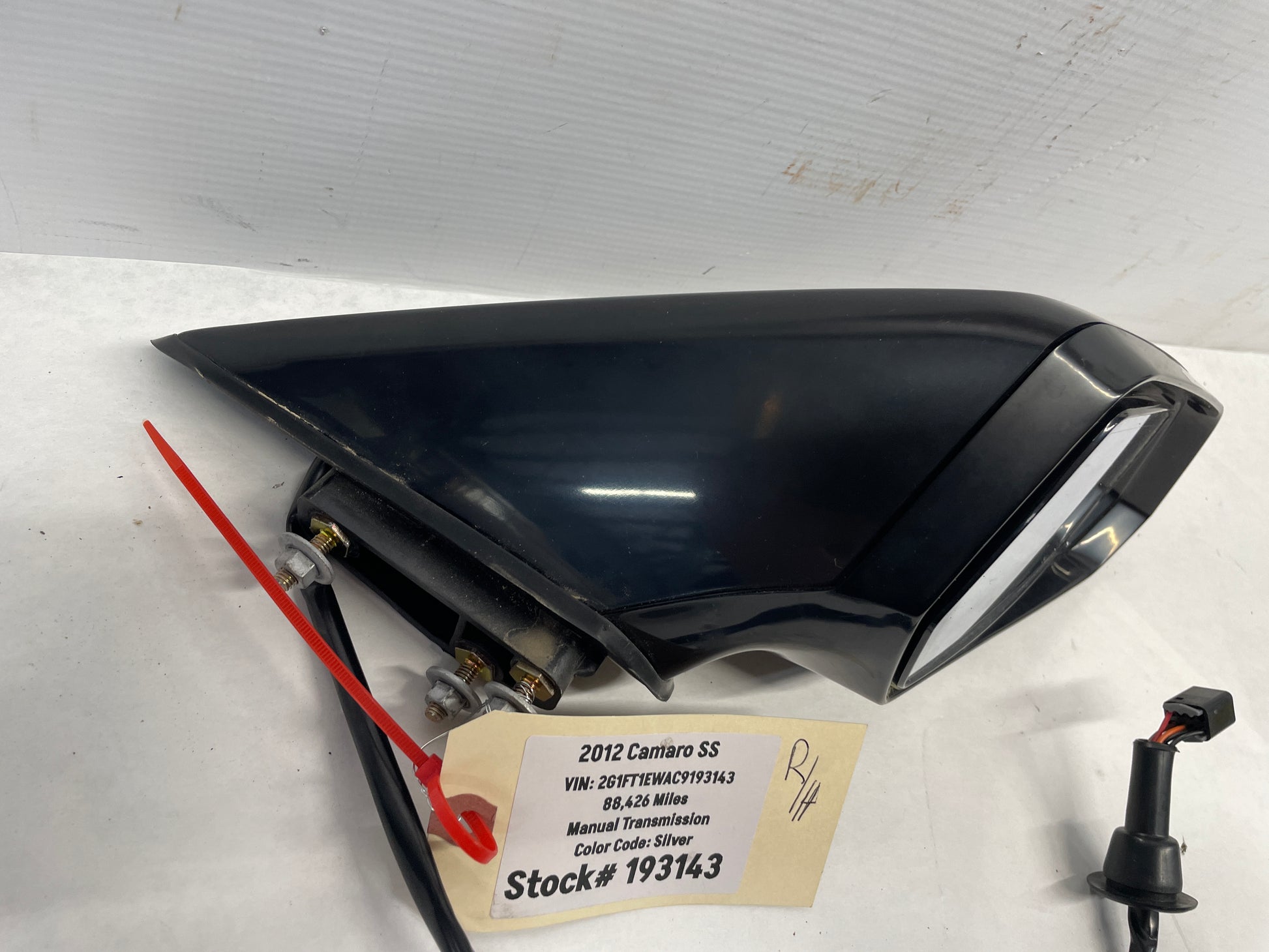 2012 Chevy Camaro SS RH Passenger Exterior Mirror Black OEM - Day's Parts Yard