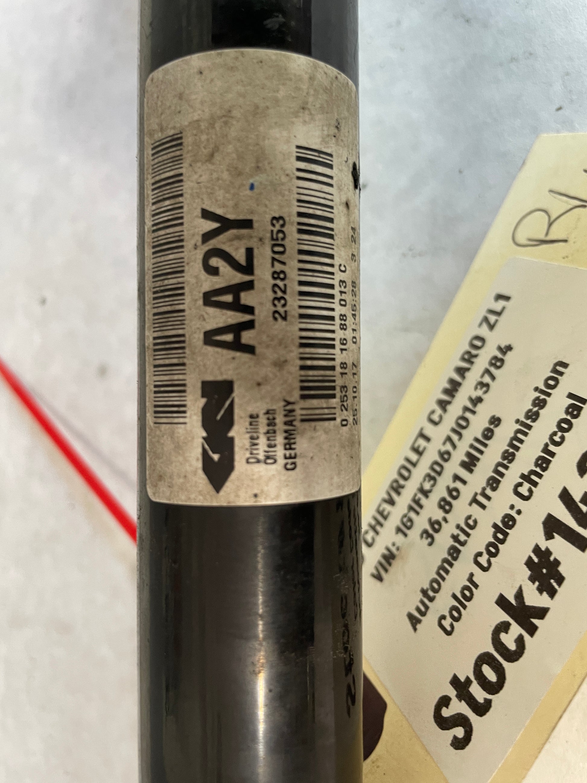 2018 Chevy Camaro ZL1 Rear RH Passenger CV Axle Half Shaft OEM - Day's Parts Yard