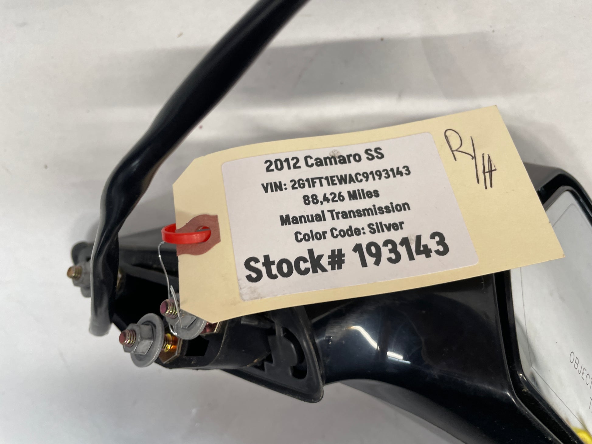 2012 Chevy Camaro SS RH Passenger Exterior Mirror Black OEM - Day's Parts Yard