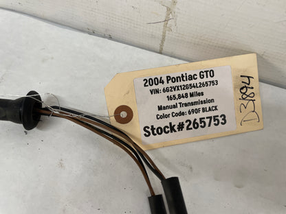 2004 Pontiac GTO License Plate Tag Light Wire Harness OEM - Day's Parts Yard