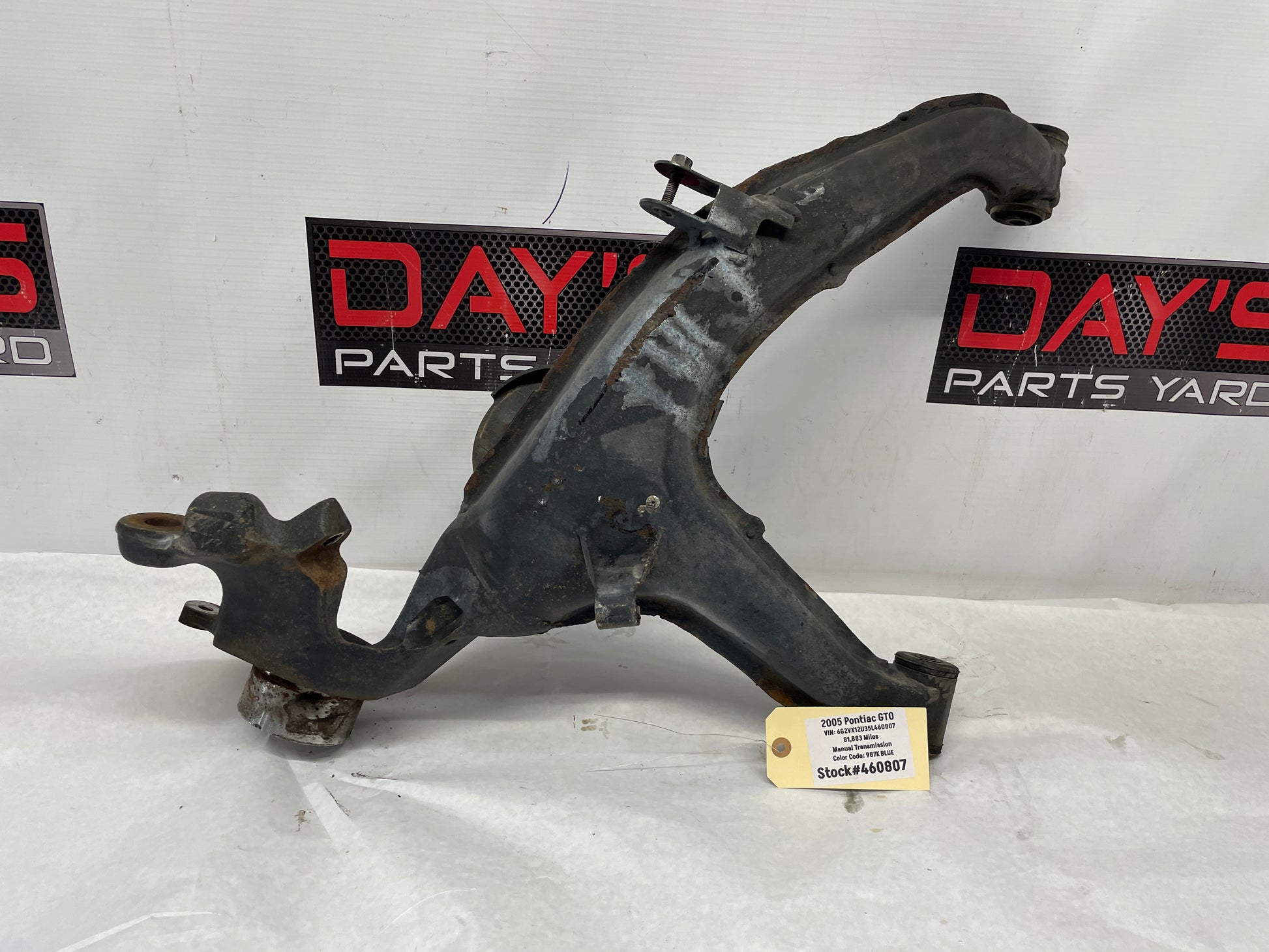 2005 Pontiac GTO LH Driver Rear Suspension Trailing Control Arm OEM - Day's Parts Yard