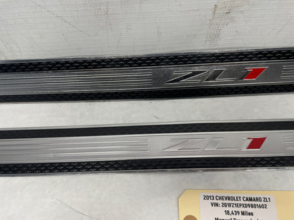 2013 Chevy Camaro ZL1 RH & LH Door Sill Scuff Plate Insert Strips OEM - Day's Parts Yard