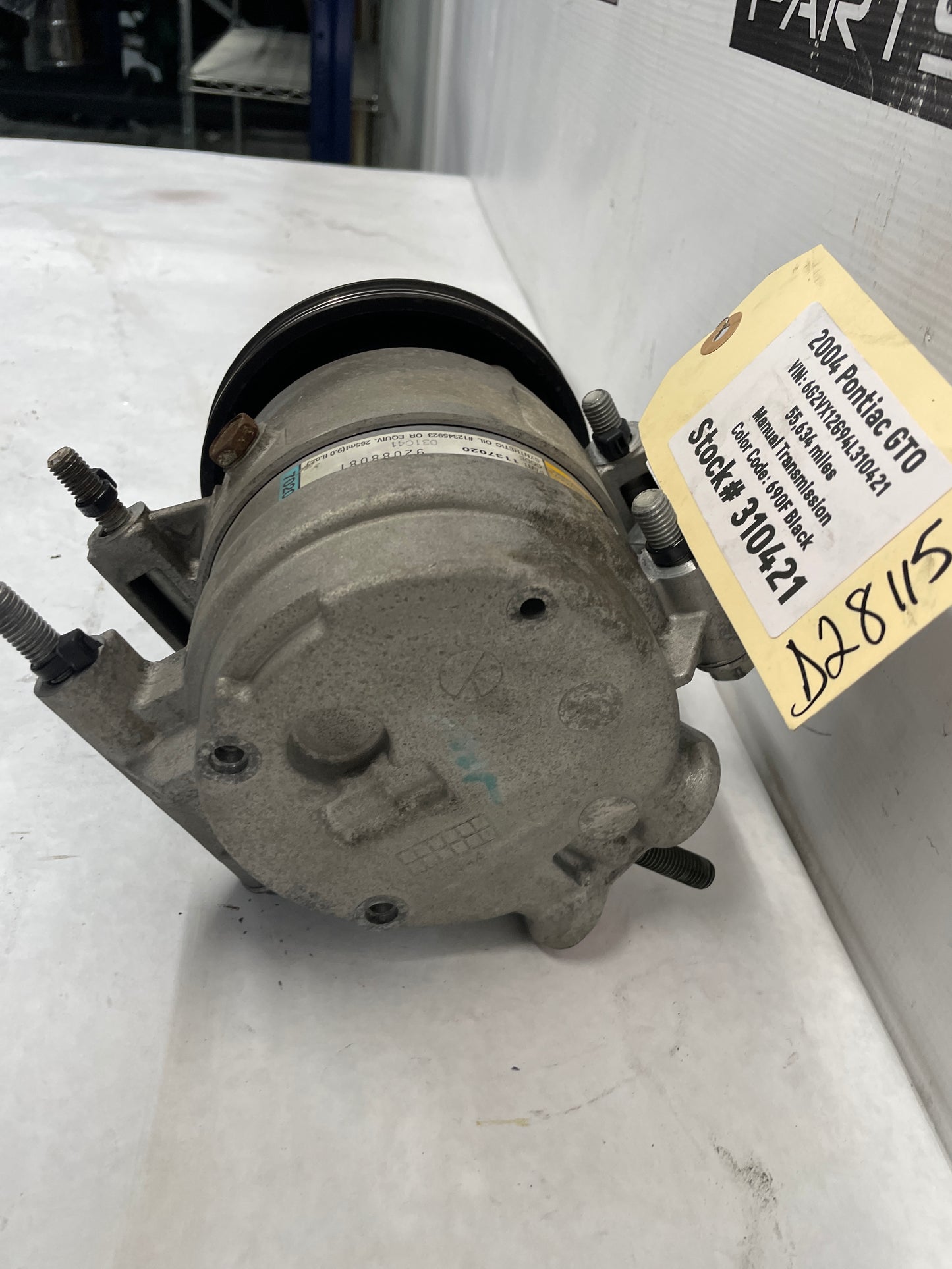 2004 Pontiac GTO A/C AC Air Conditioner Compressor OEM - Day's Parts Yard