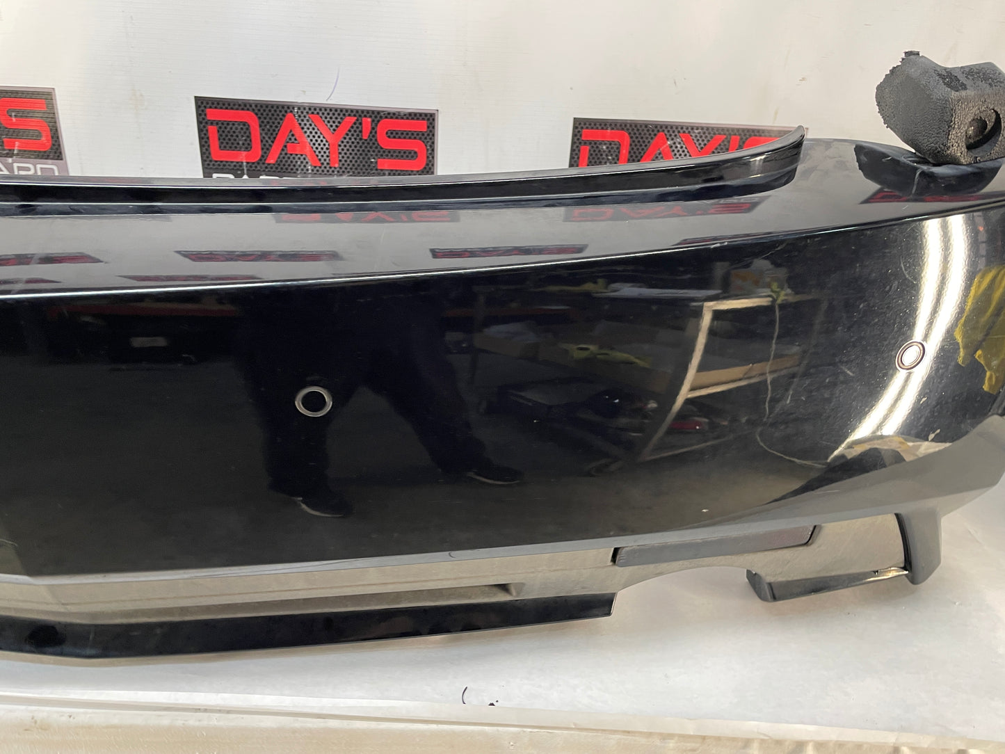 2010 Cadillac CTS-V Sedan Complete Rear Bumper Cover Black OEM