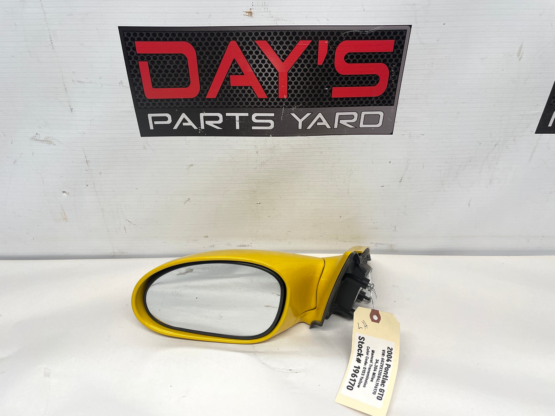 2004 Pontiac GTO LH Driver Exterior Side Mirror OEM - Day's Parts Yard