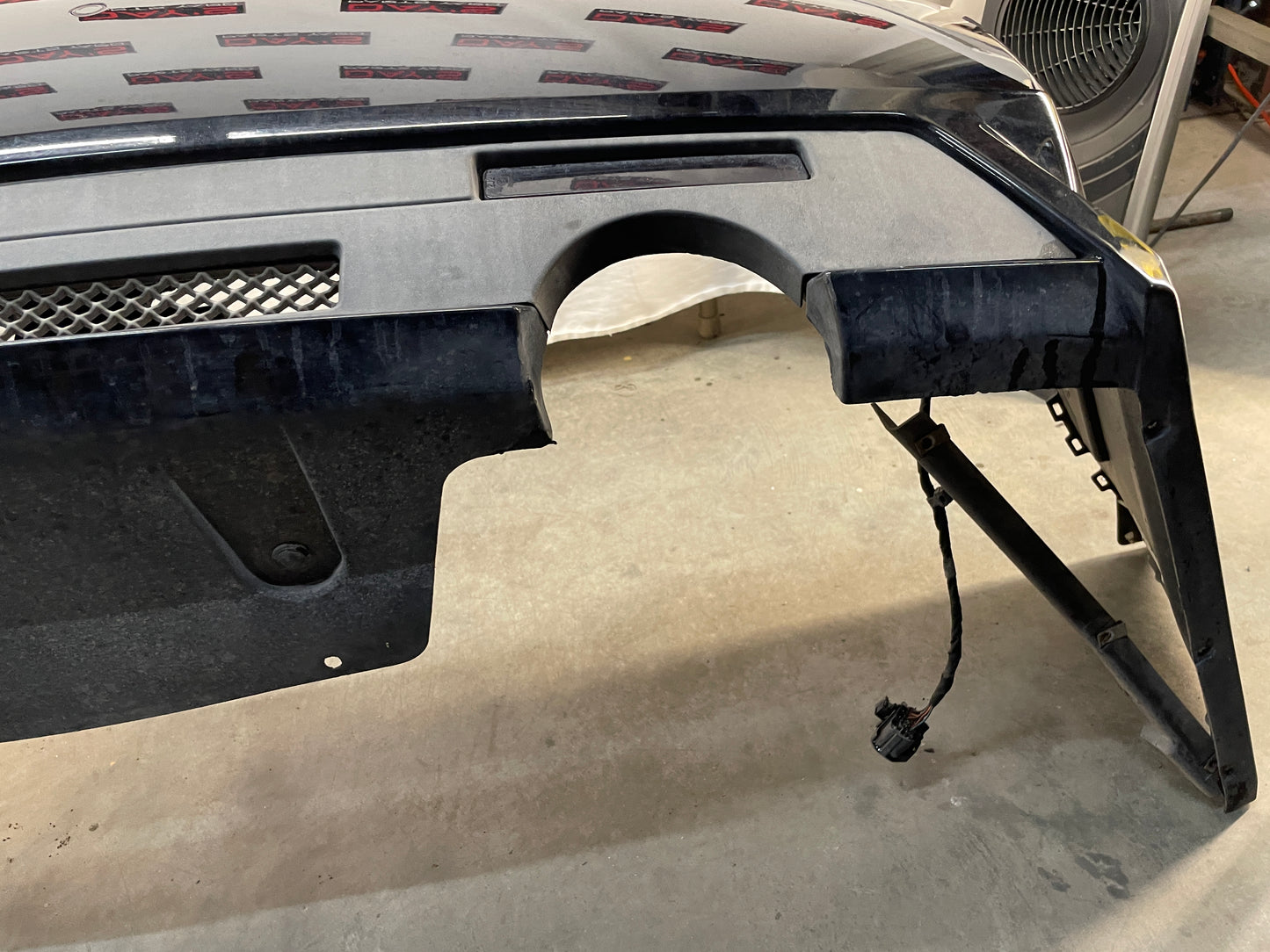 2010 Cadillac CTS-V Sedan Complete Rear Bumper Cover Black OEM