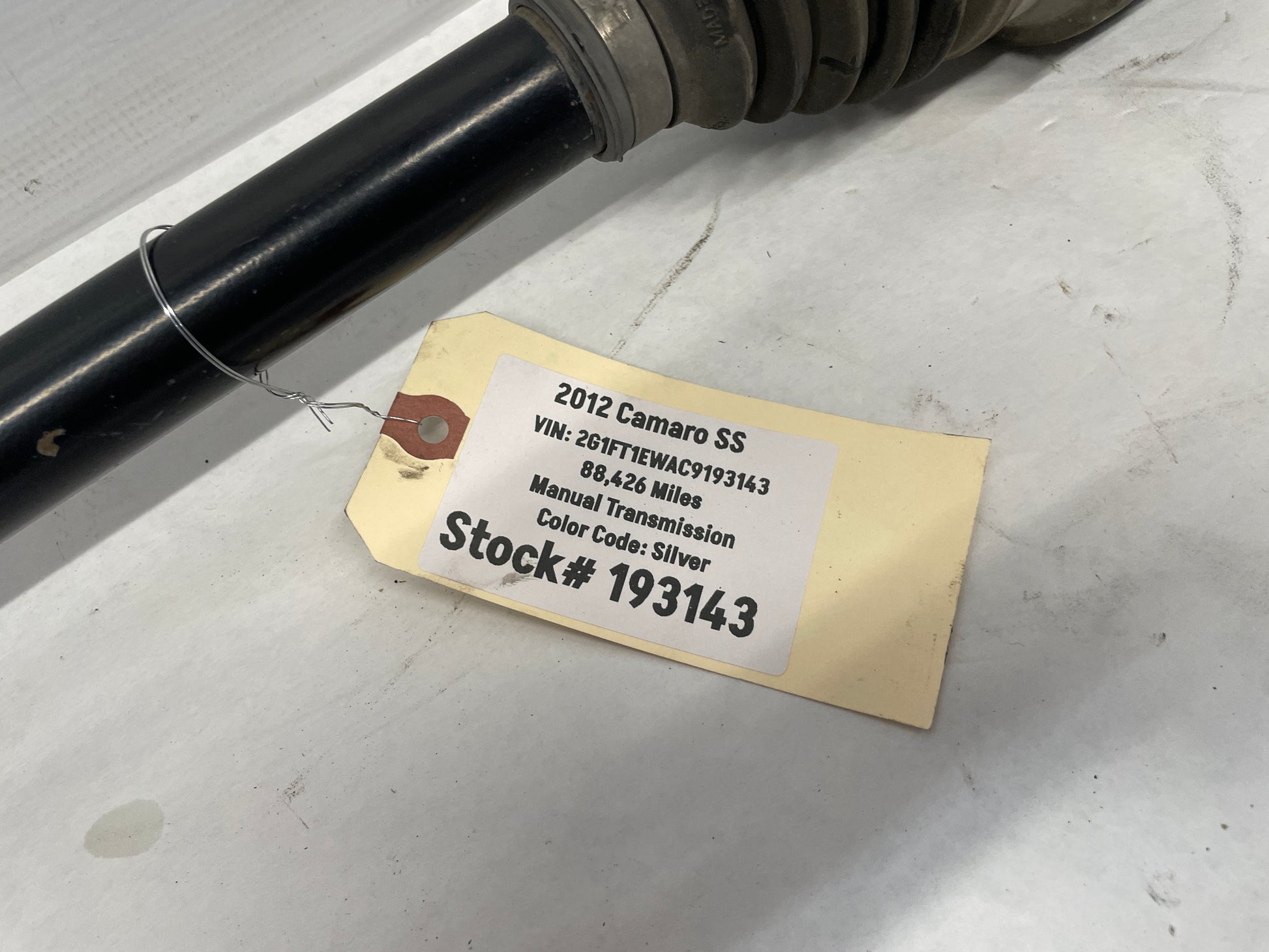 2012 Chevy Camaro SS LH Driver CV Axle Half Shaft OEM - Day's Parts Yard