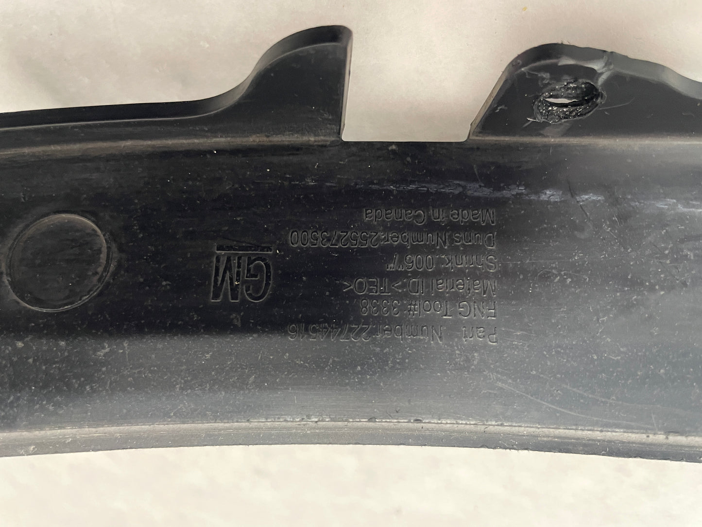 2013 Chevy Camaro ZL1 RH Passenger Front Bumper Fascia Wheel Well Trim Molding OEM - Day's Parts Yard