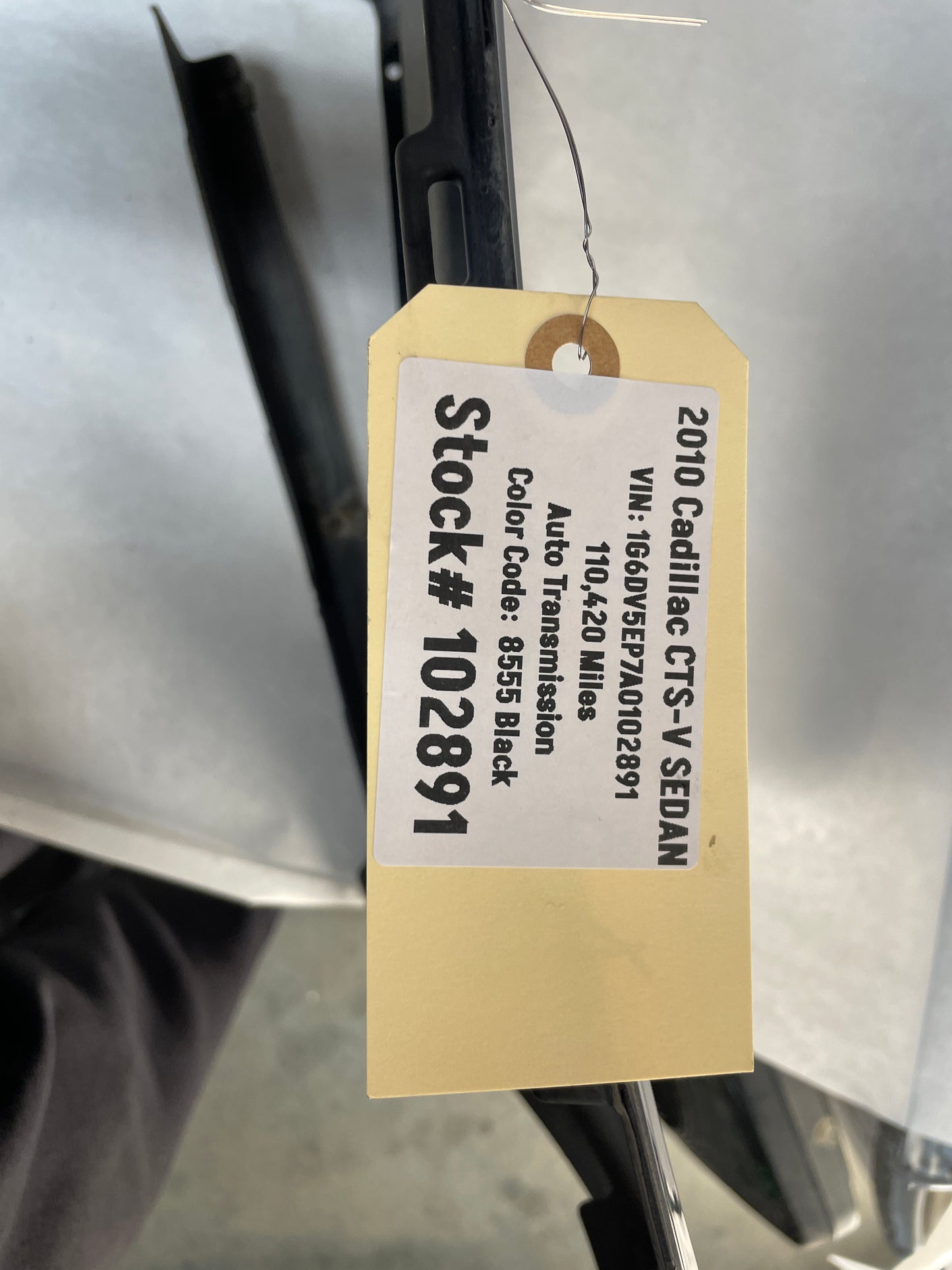 2010 Cadillac CTS-V Sedan Complete Rear Bumper Cover Black OEM