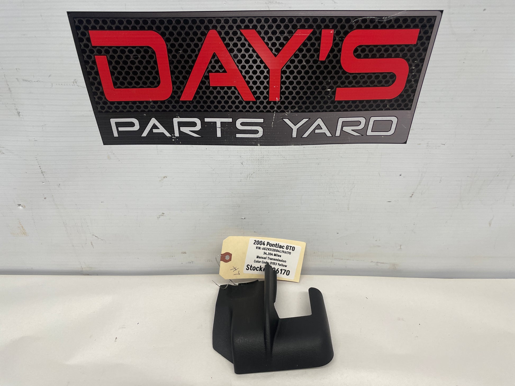 2004 Pontiac GTO  Driver Front Seat Rear Track Rail Bracket Plastic Trim  OEM - Day's Parts Yard