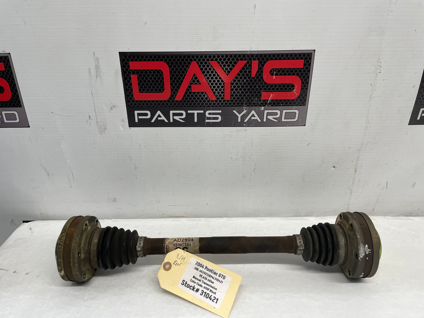 2004 Pontiac GTO LH Driver Rear CV Axle Half Shaft OEM - Day's Parts Yard