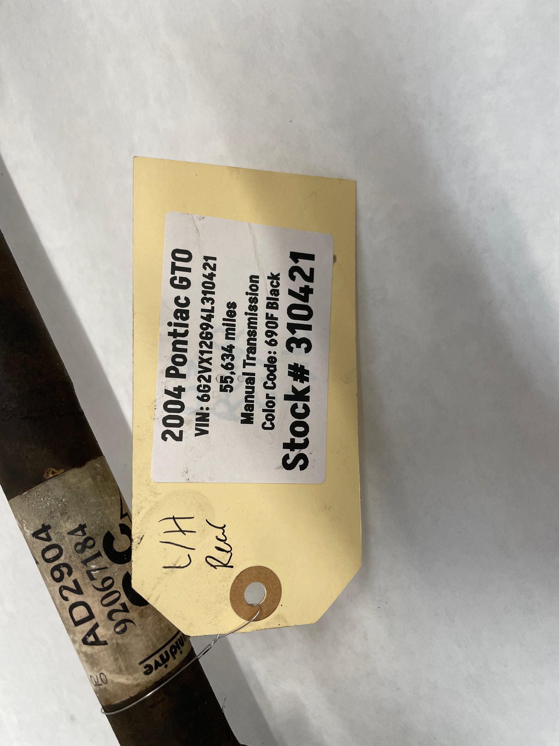 2004 Pontiac GTO LH Driver Rear CV Axle Half Shaft OEM - Day's Parts Yard