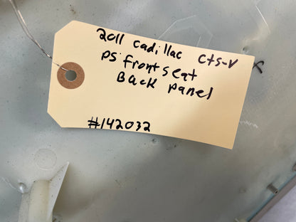 2011 Cadillac CTS-V RH Passenger Front Recaro Seat Back Panel OEM