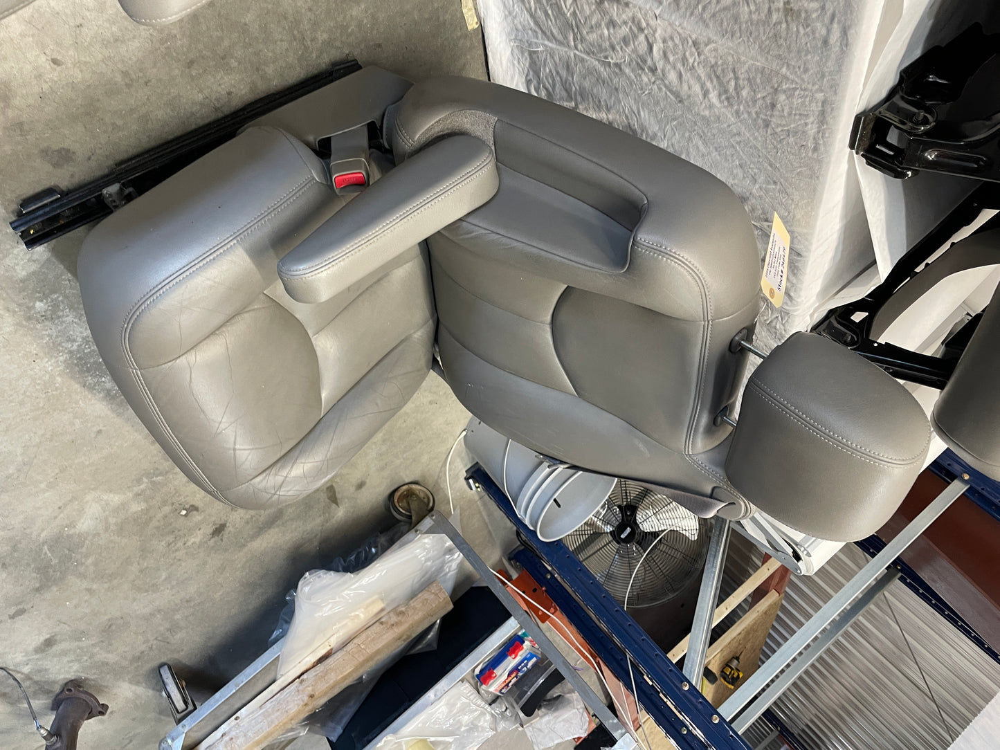 2005 Chevy Avalanche Seats Front and Rear Gray Grey Leather OEM - Day's Parts Yard