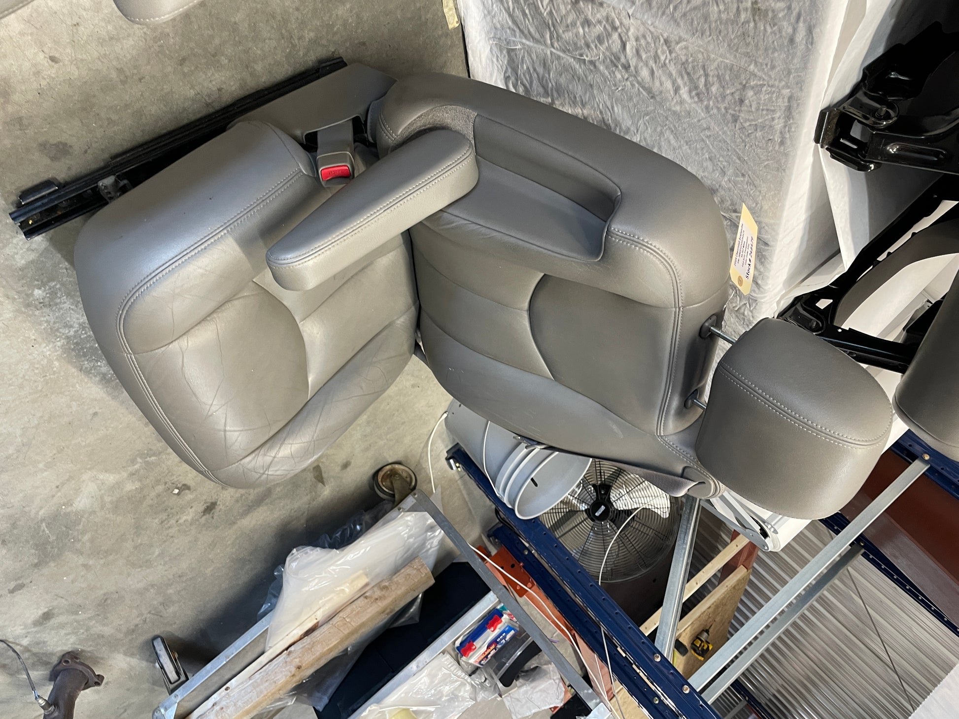 2005 Chevy Avalanche Seats Front and Rear Gray Grey Leather OEM - Day's Parts Yard