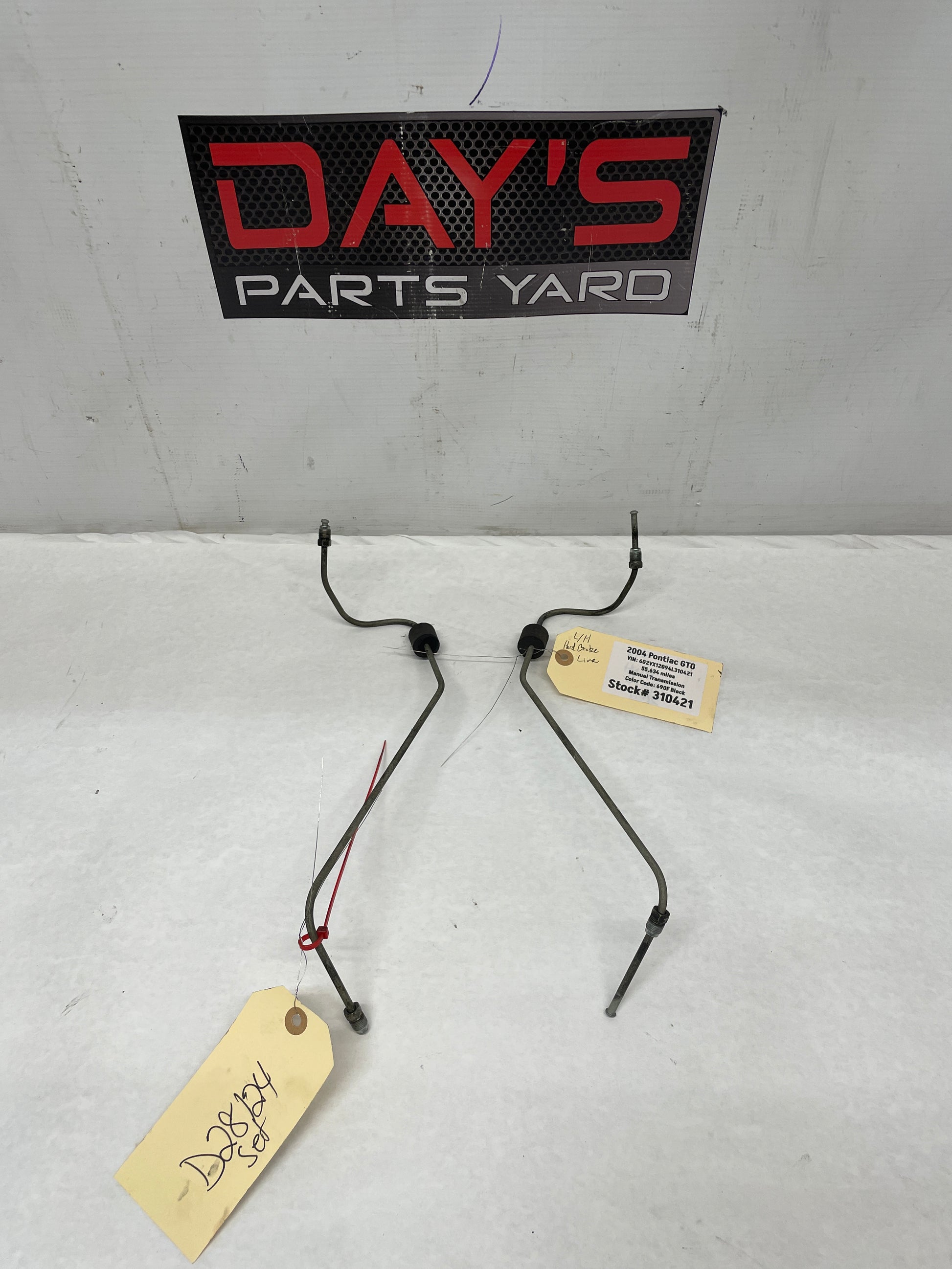 2004 Pontiac GTO RH & LH Rear Hard Brake Line Tube OEM - Day's Parts Yard