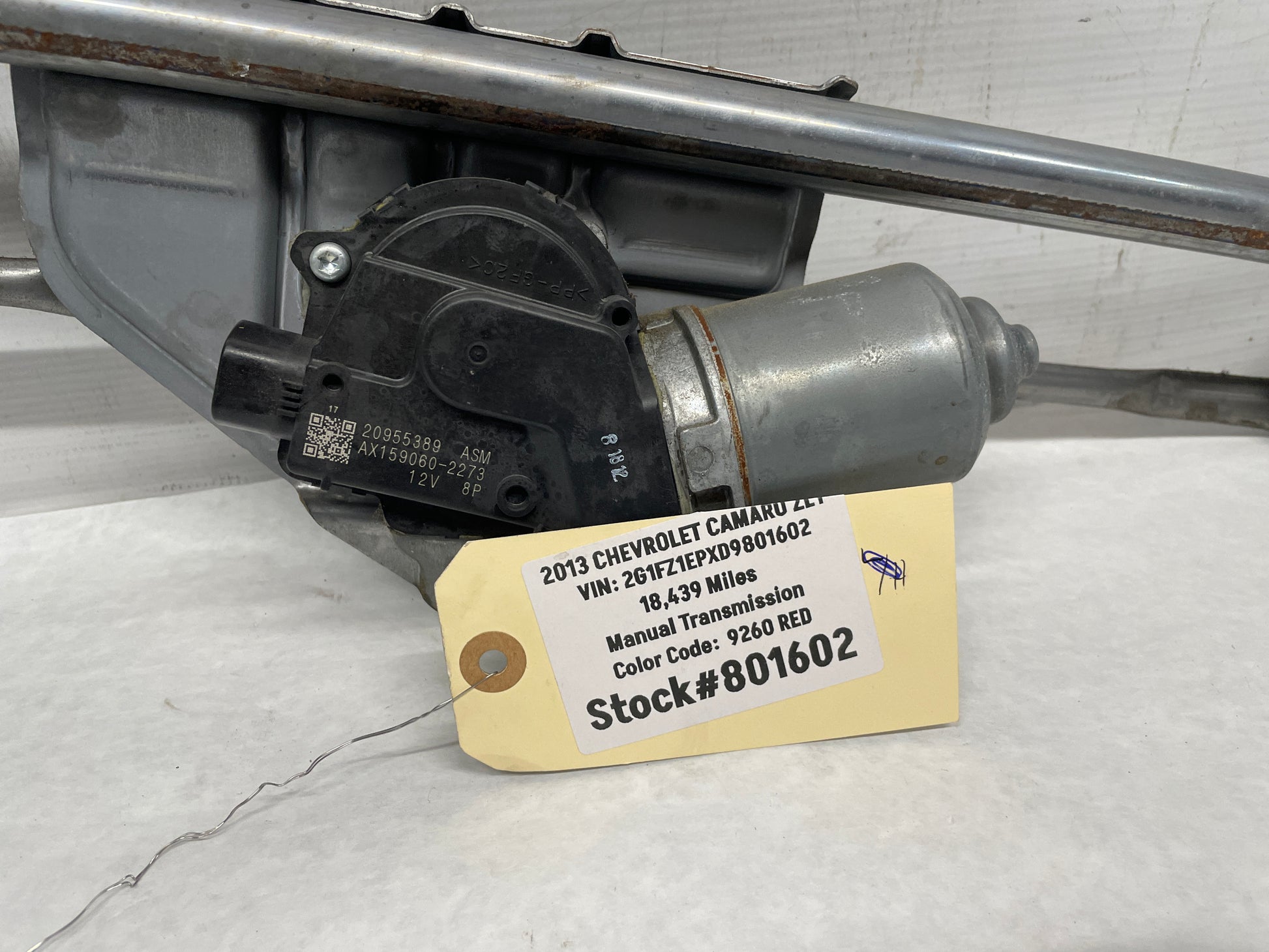 2013 Chevy Camaro ZL1 Windshield Wiper Linkage w/ Motor - Day's Parts Yard