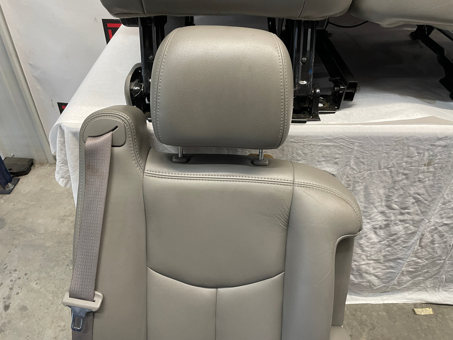 2005 Chevy Avalanche Seats Front and Rear Gray Grey Leather OEM - Day's Parts Yard