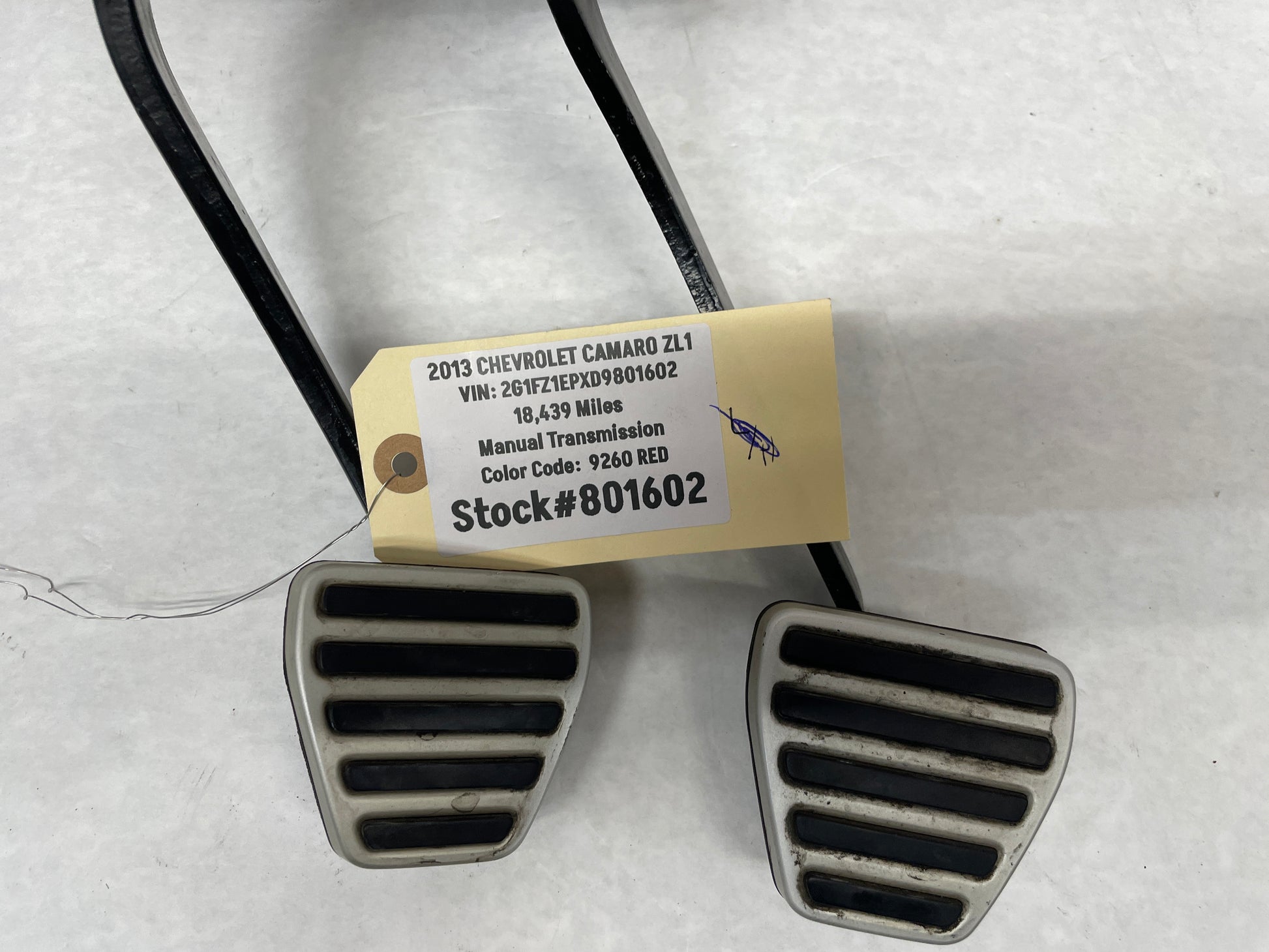 2013 Chevy Camaro ZL1 Manual Transmission Pedal Set Brake & Clutch Assembly OEM - Day's Parts Yard
