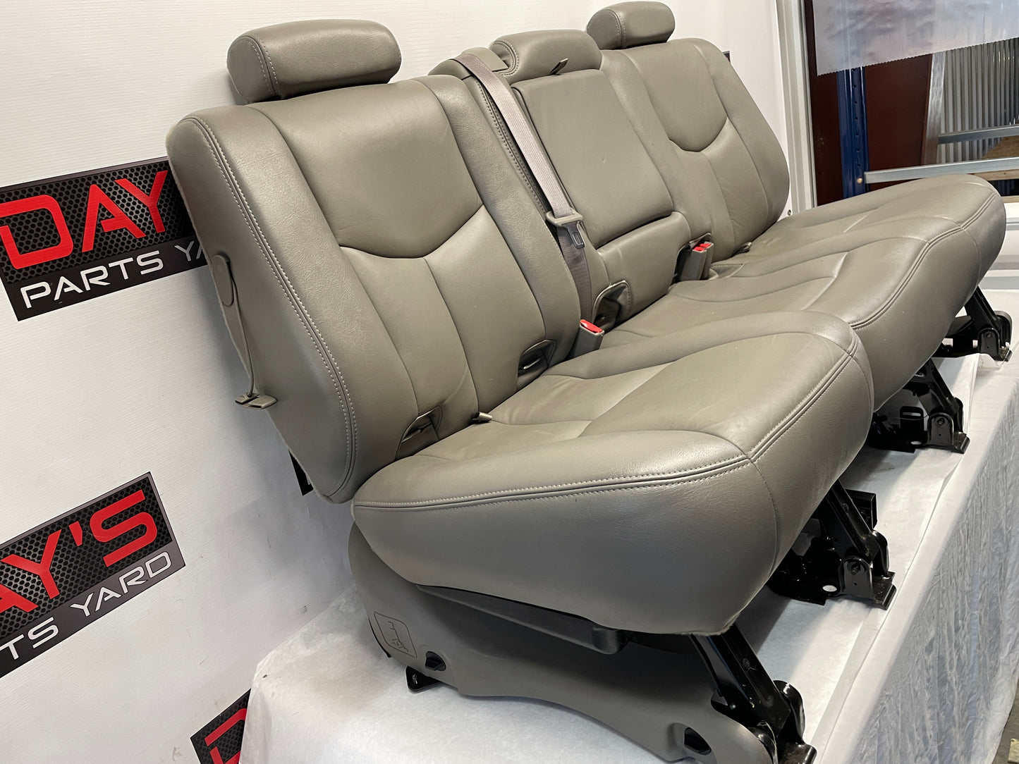 2005 Chevy Avalanche Seats Front and Rear Gray Grey Leather OEM - Day's Parts Yard