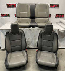 2012 Chevy Camaro SS Seats Fronts and Rears Black and Gray Grey Leather OEM - Day's Parts Yard