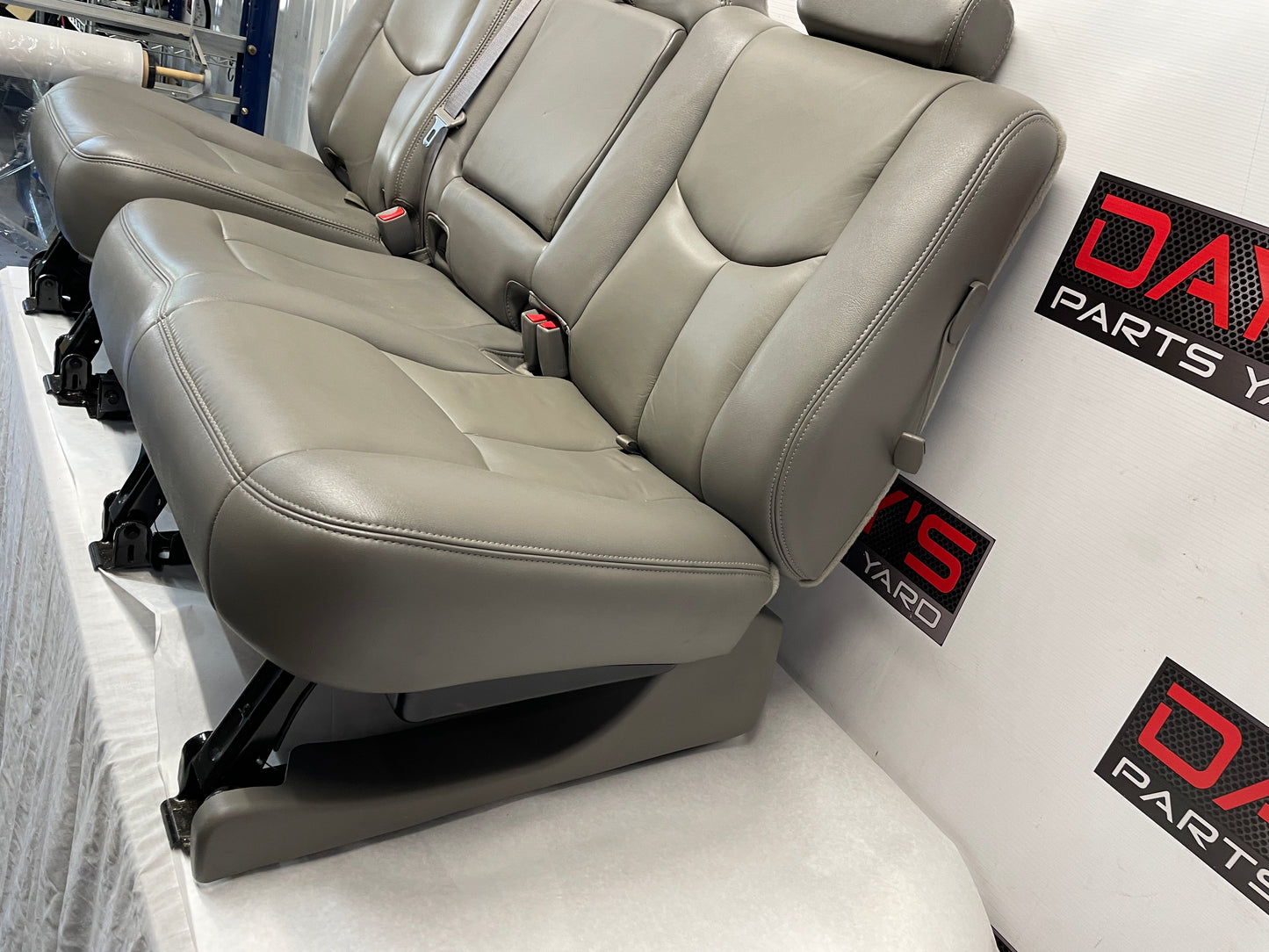 2005 Chevy Avalanche Seats Front and Rear Gray Grey Leather OEM - Day's Parts Yard