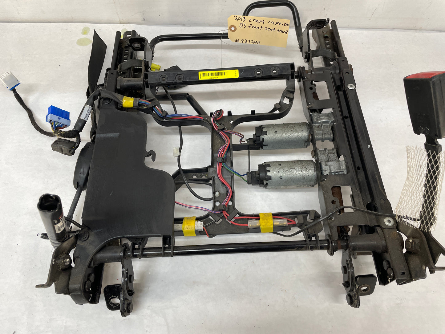 2013 Chevy Caprice PPV LH Driver Front Seat Track Electric Frame Adjuster Motor Assembly OEM - Day's Parts Yard