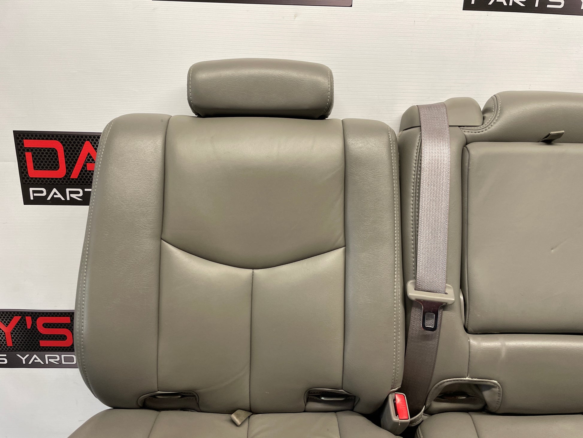 2005 Chevy Avalanche Seats Front and Rear Gray Grey Leather OEM - Day's Parts Yard