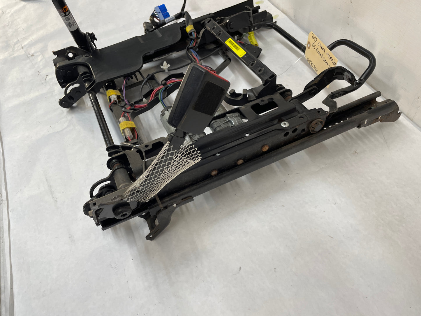 2013 Chevy Caprice PPV LH Driver Front Seat Track Electric Frame Adjuster Motor Assembly OEM - Day's Parts Yard