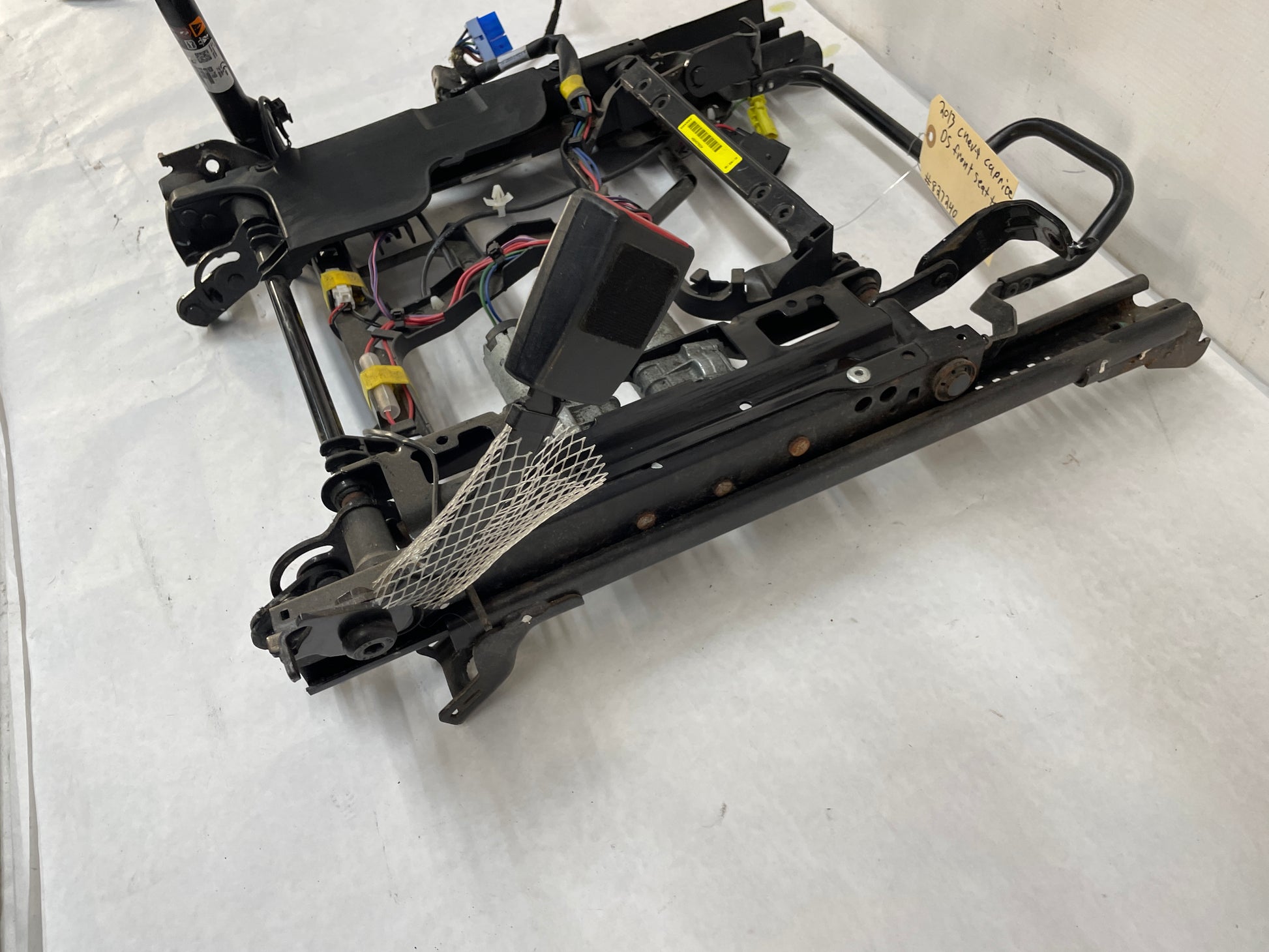2013 Chevy Caprice PPV LH Driver Front Seat Track Electric Frame Adjuster Motor Assembly OEM - Day's Parts Yard