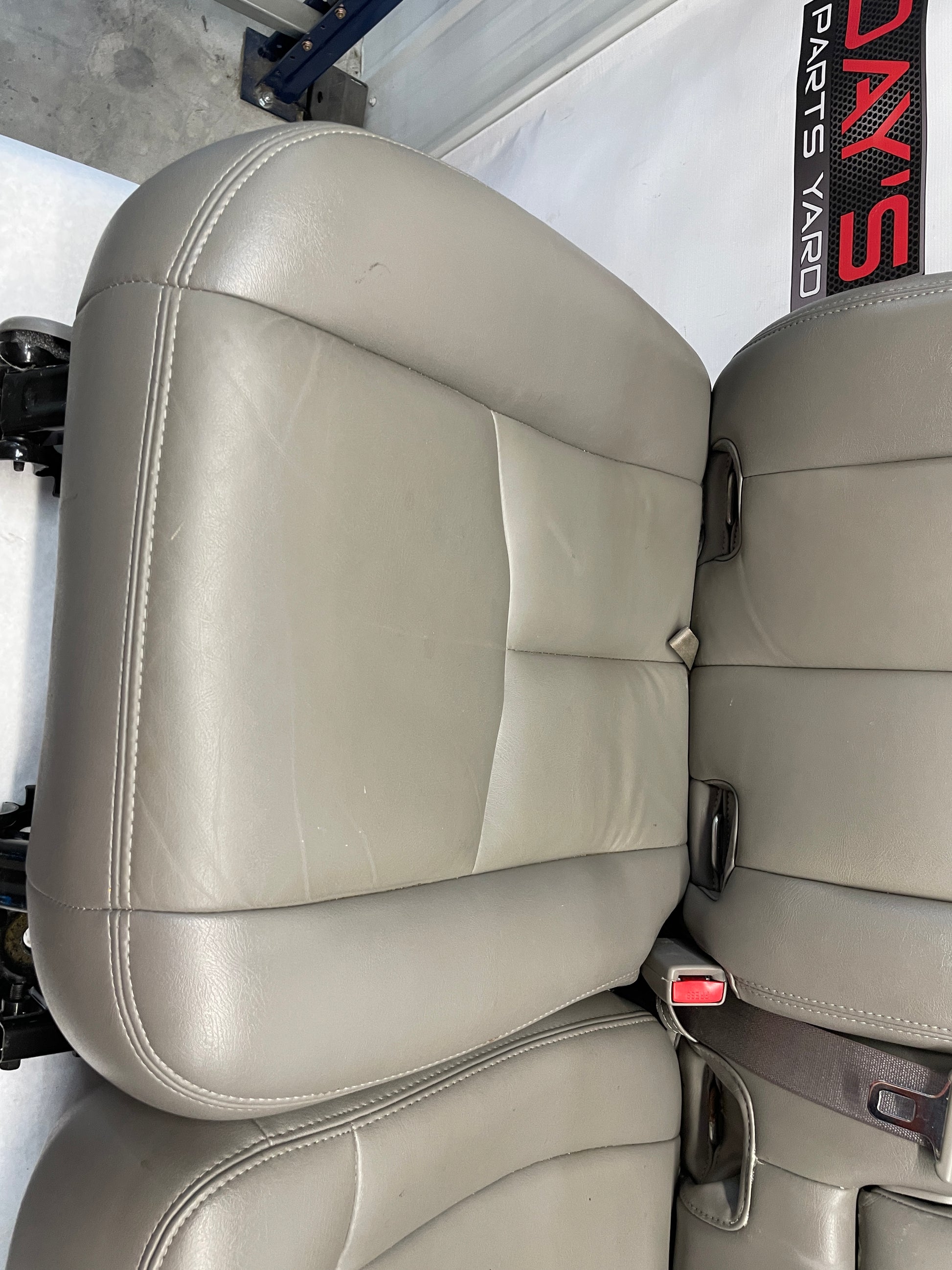 2005 Chevy Avalanche Seats Front and Rear Gray Grey Leather OEM - Day's Parts Yard