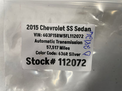 2015 Chevy SS Sedan Windshield Washer Nozzle Sprayer OEM - Day's Parts Yard