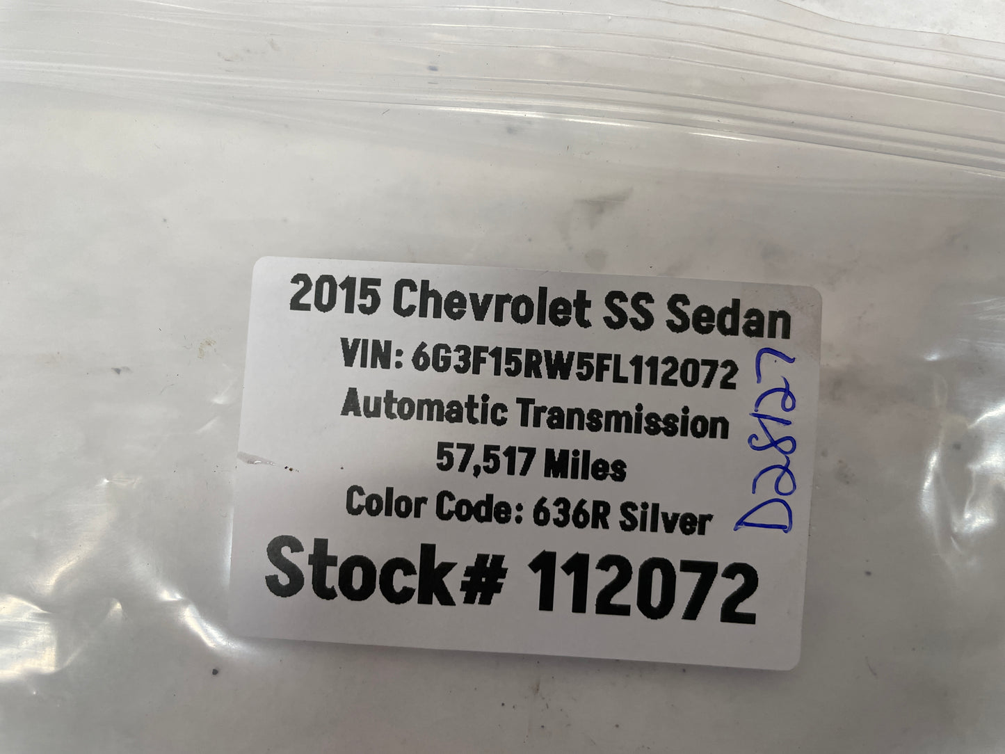 2015 Chevy SS Sedan Holden Trunk Emblems OEM - Day's Parts Yard
