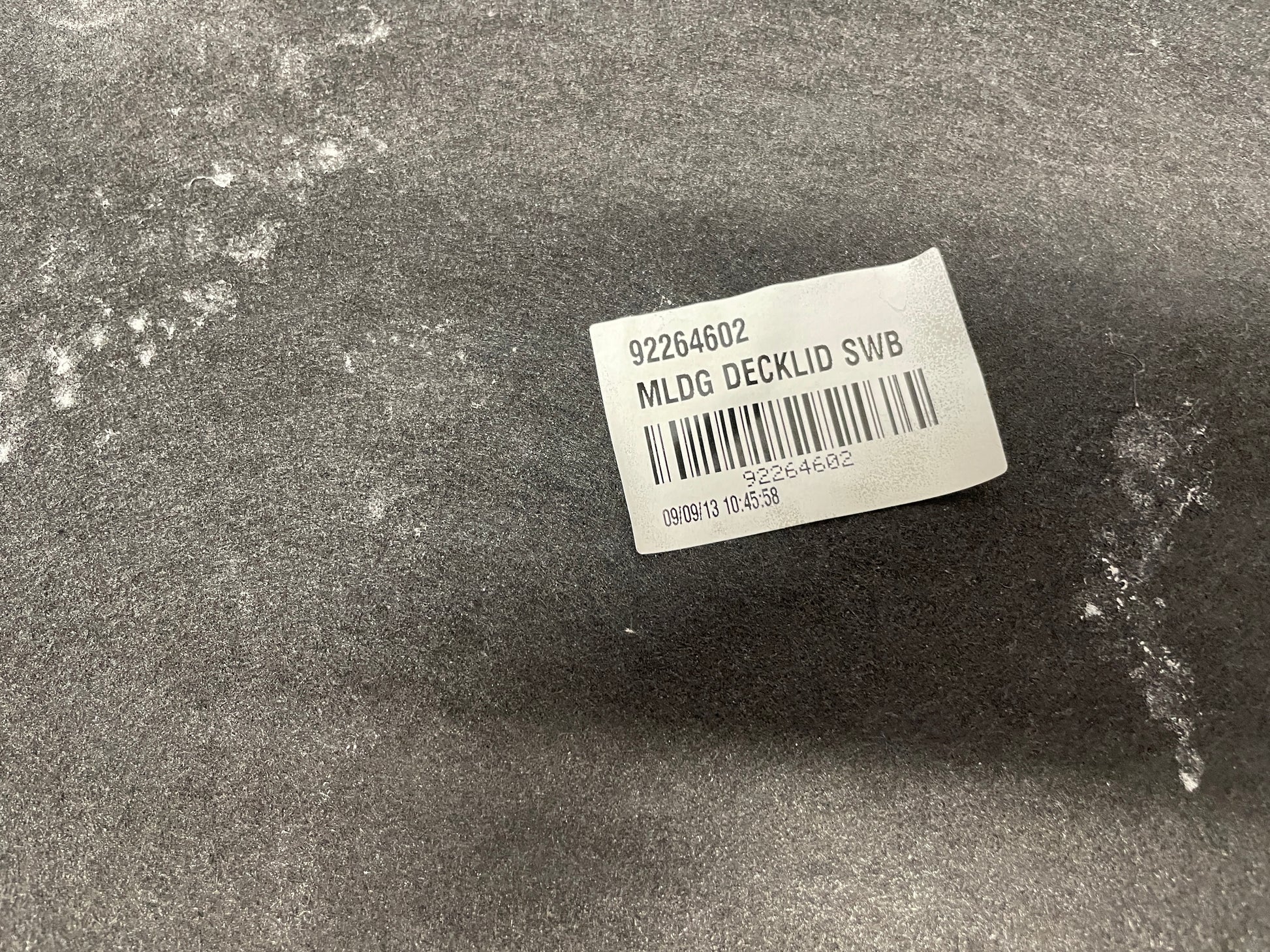 2014 Chevy SS Sedan Trunk Deck Lid Liner Carpet Felt OEM - Day's Parts Yard