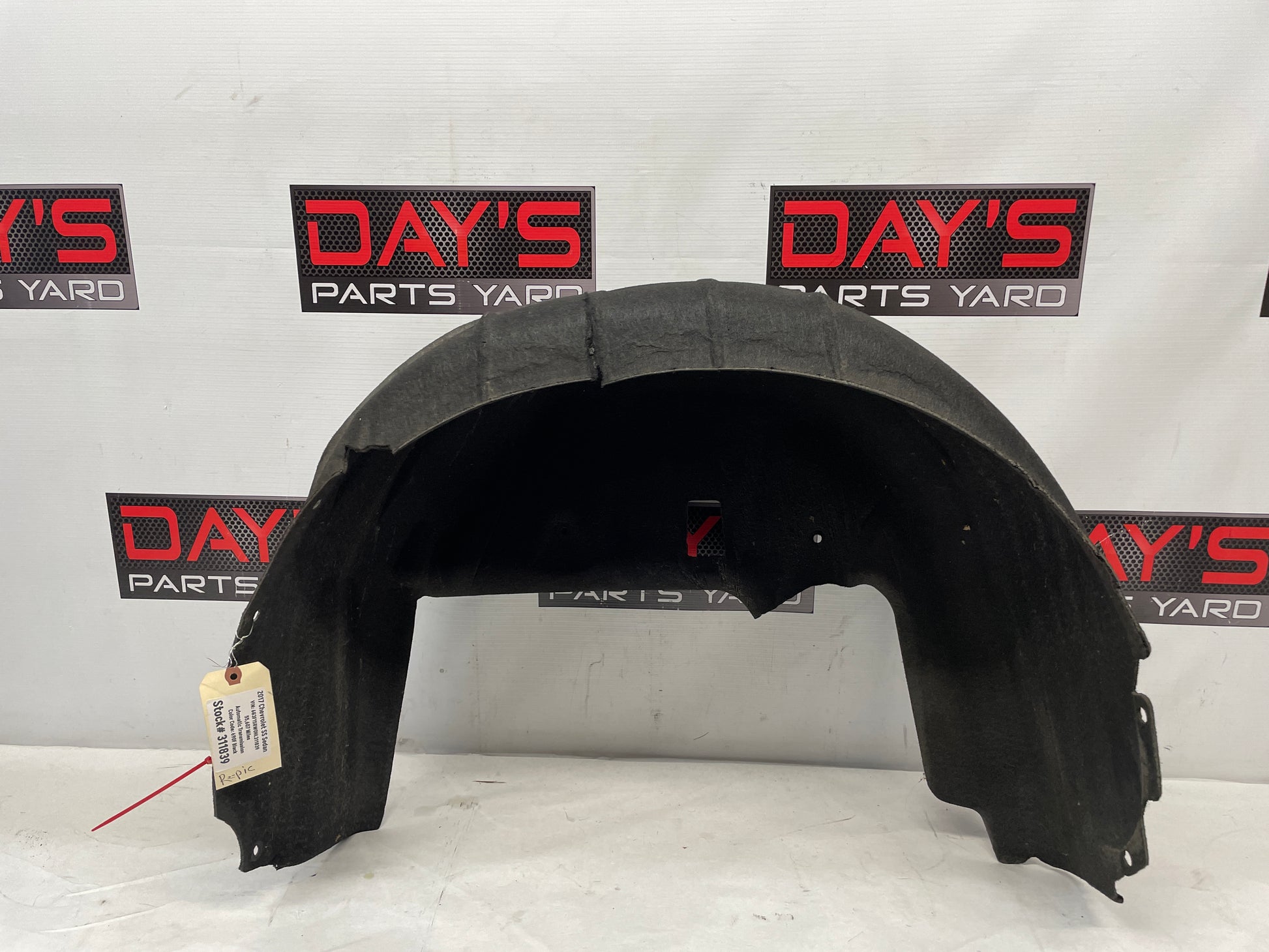 2017 Chevy SS Sedan RH Passenger Rear Fender Wheel Well House Liner OEM - Day's Parts Yard