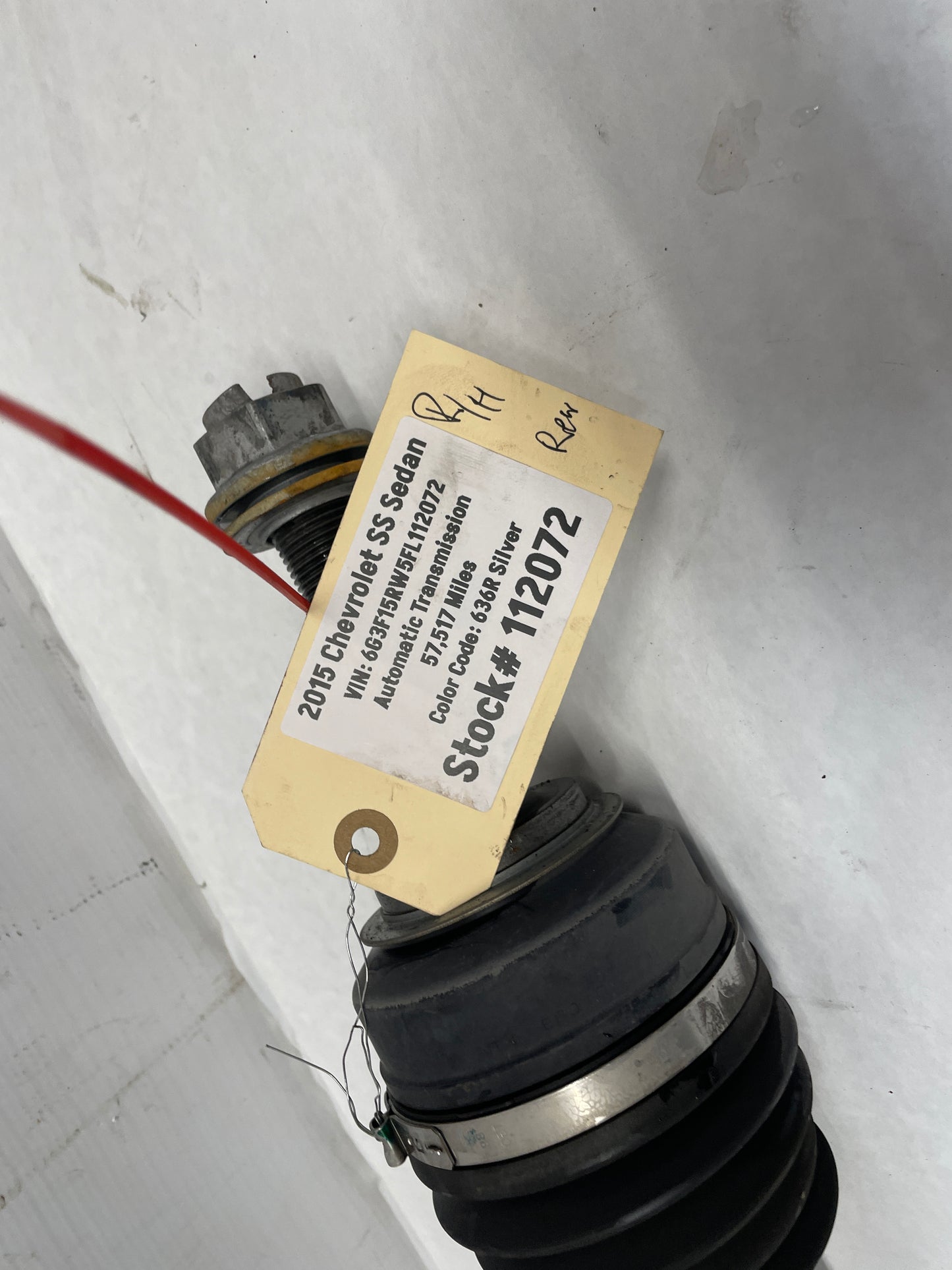 2015 Chevy SS Sedan RH Passenger Rear CV Axle Half Shaft OEM