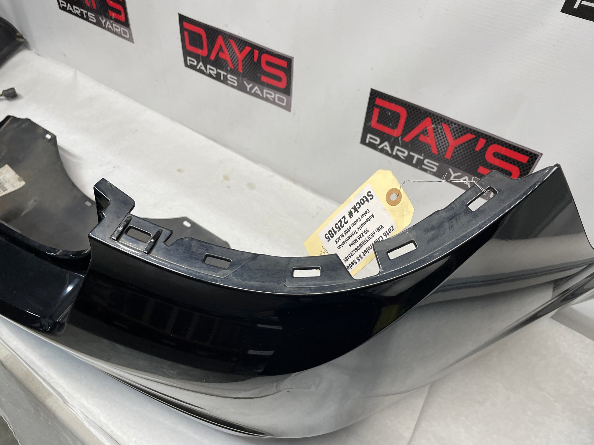 2016 Chevy SS Sedan Complete Rear Bumper Cover Black OEM - Day's Parts Yard