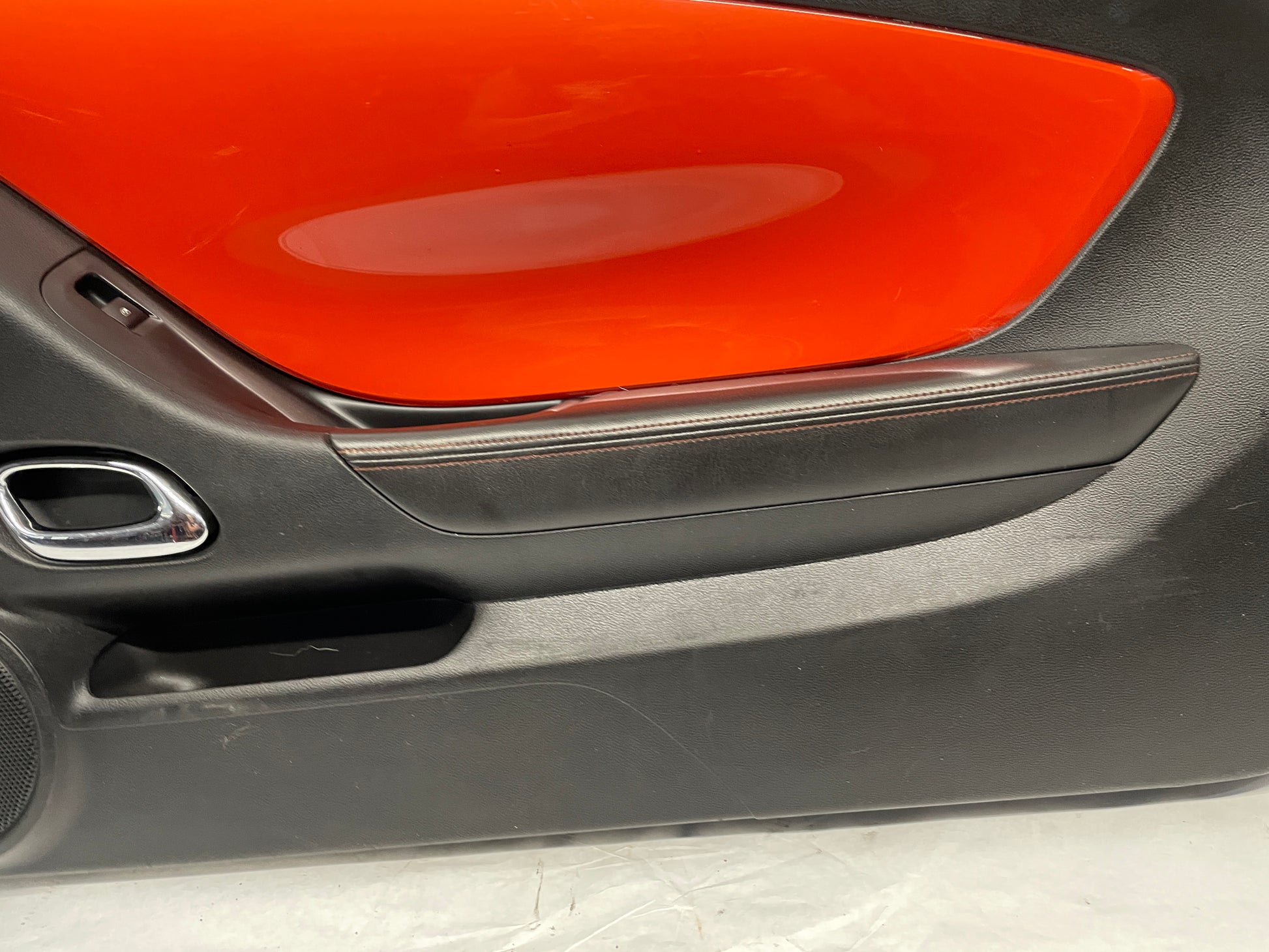 2010 Chevy Camaro SS RH Passenger Front Interior Door Panel Orange OEM - Day's Parts Yard