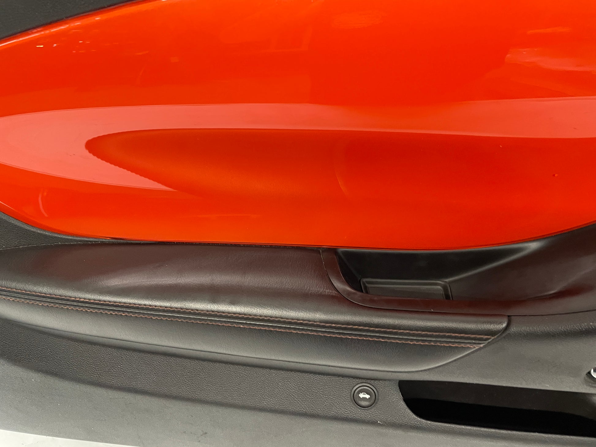 2010 Chevy Camaro SS LH Driver Front Interior Door Panel Orange OEM - Day's Parts Yard