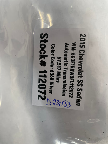 2015 Chevy SS Sedan Wheel Center Cap Set OEM - Day's Parts Yard