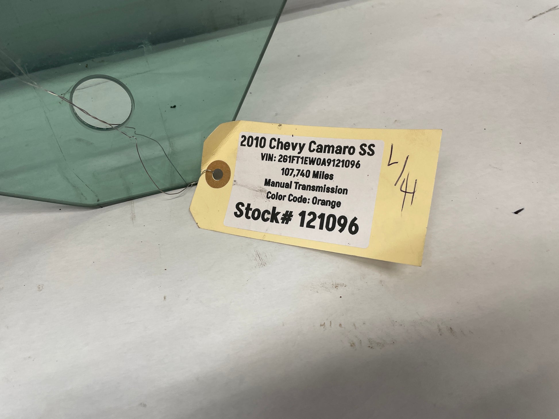 2010 Chevy Camaro SS LH Driver Front Door Window Glass OEM - Day's Parts Yard