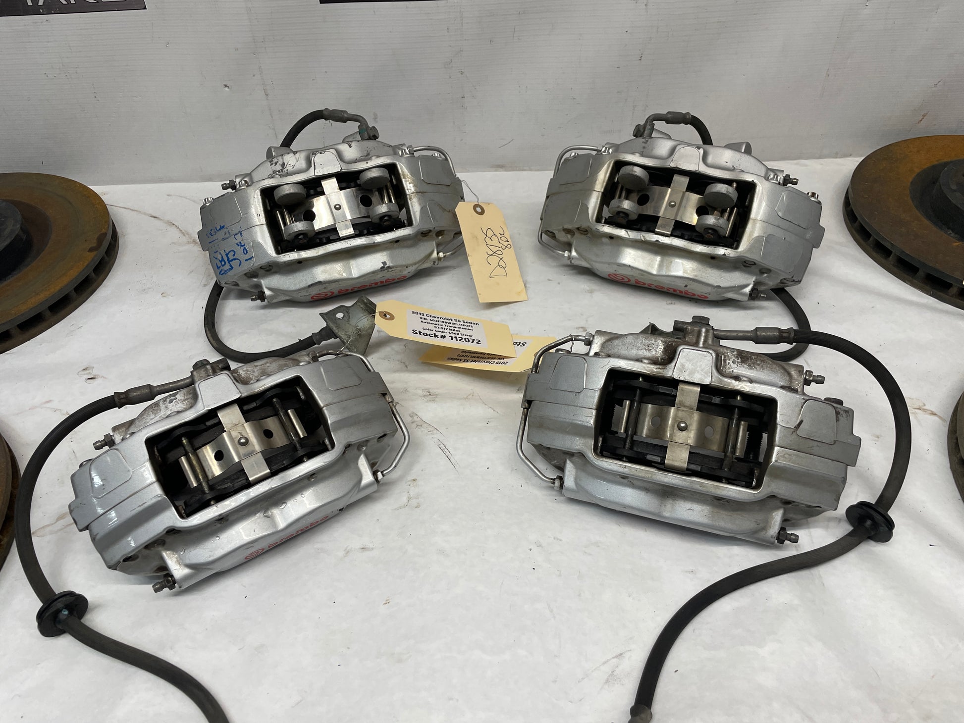 2015 Chevy SS Sedan Front & Rear Brembo Calipers w/ Rotors OEM - Day's Parts Yard