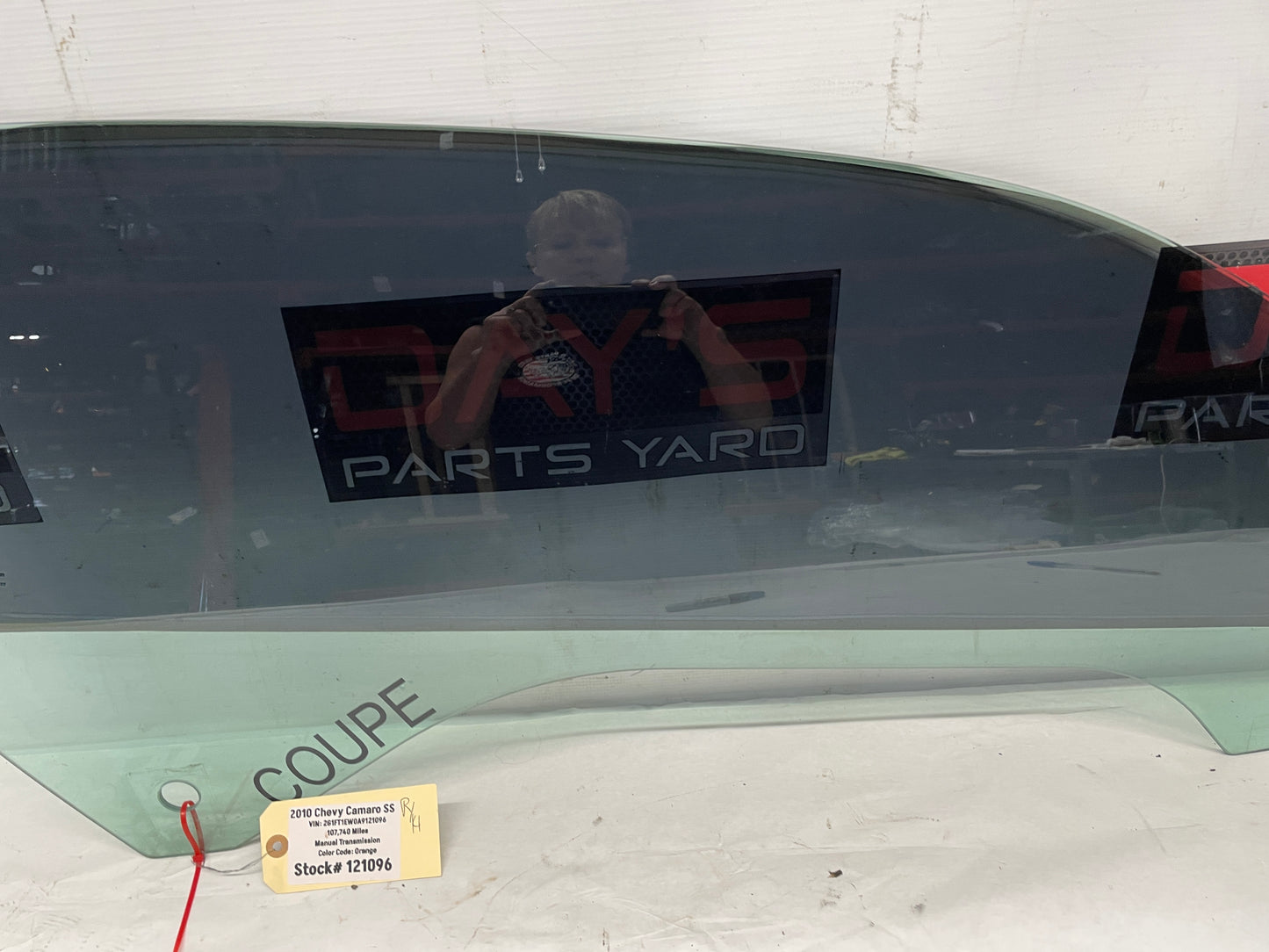 2010 Chevy Camaro SS RH Passenger Front Door Window Glass OEM - Day's Parts Yard