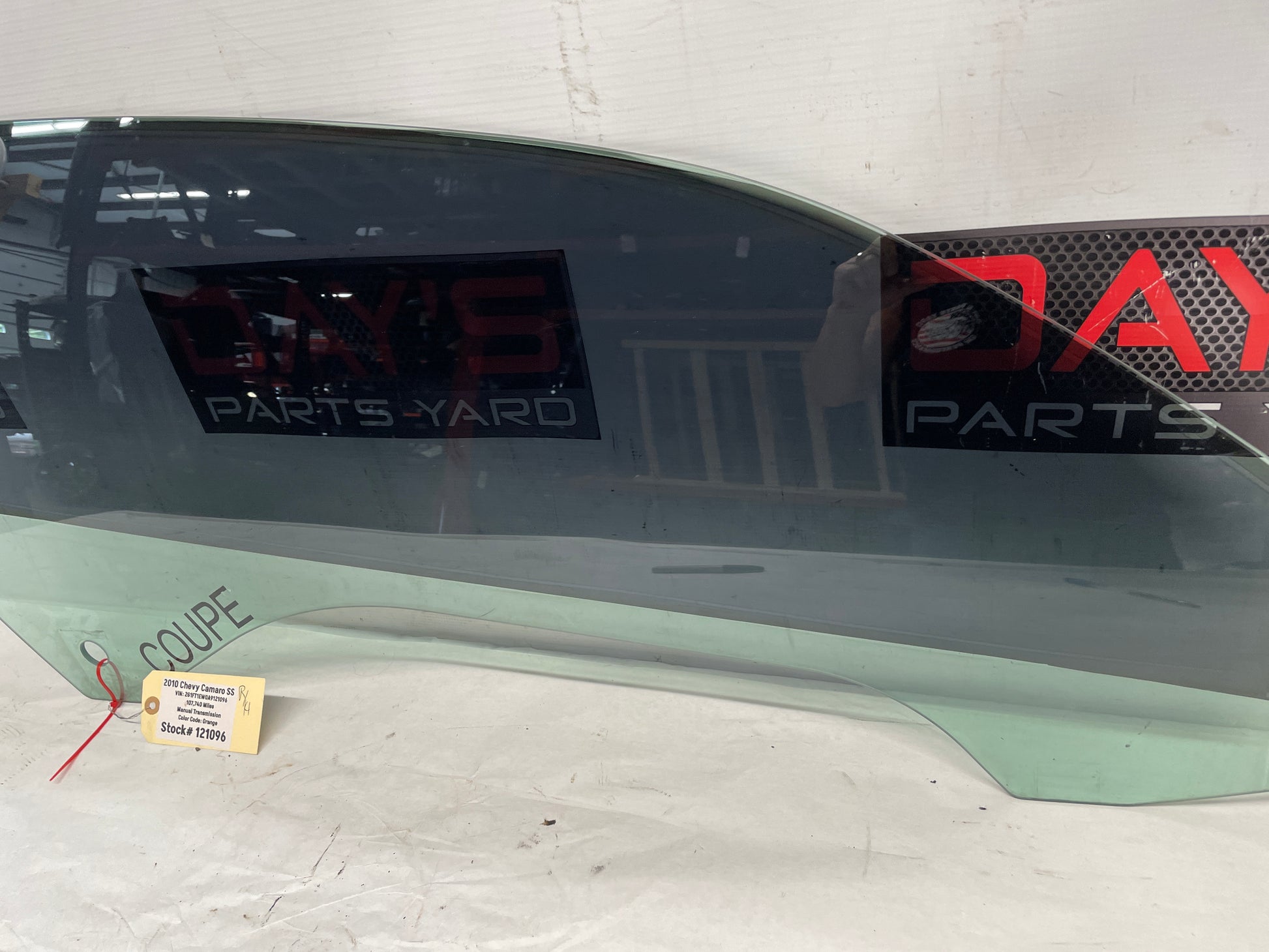 2010 Chevy Camaro SS RH Passenger Front Door Window Glass OEM - Day's Parts Yard