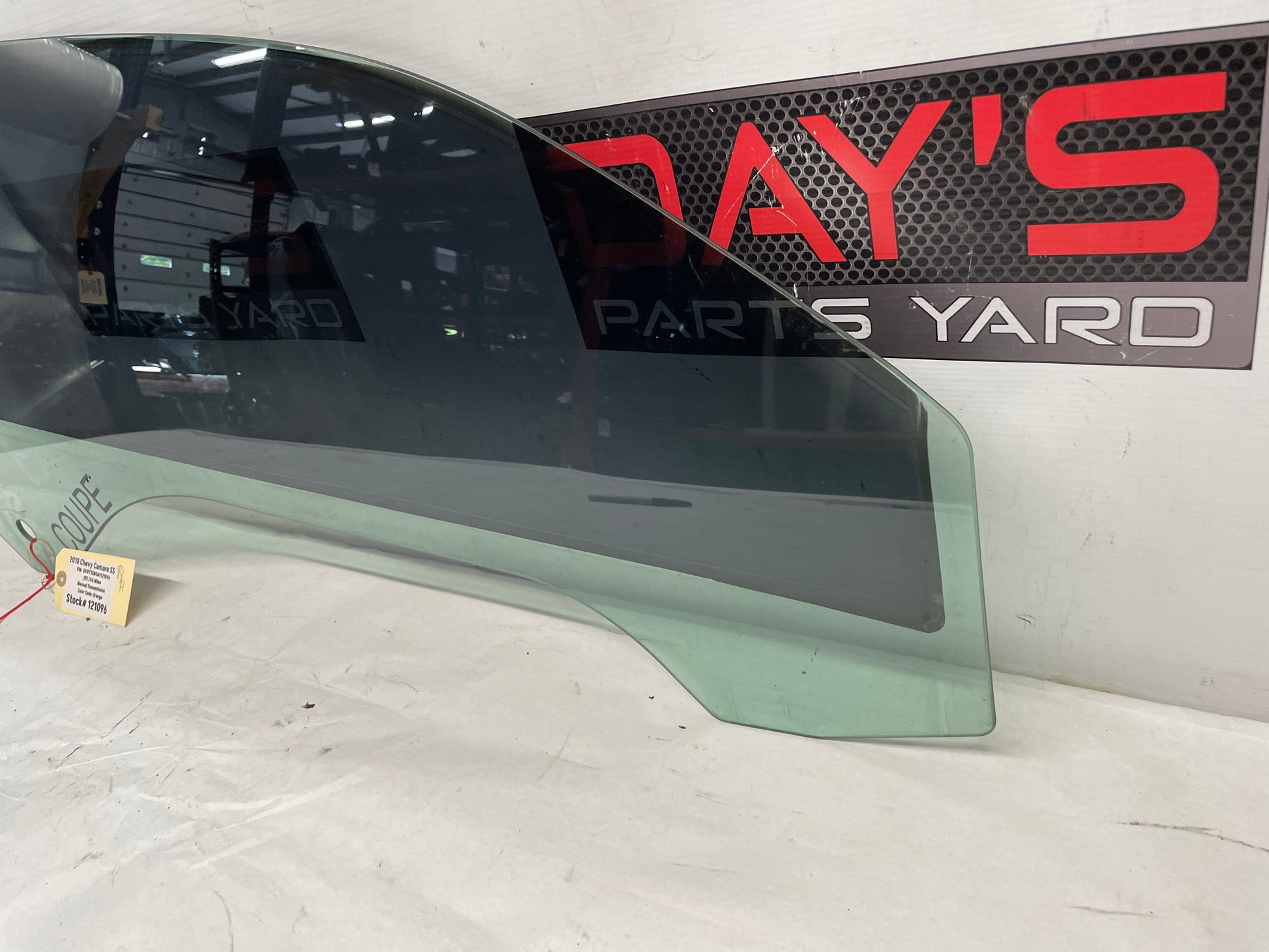 2010 Chevy Camaro SS RH Passenger Front Door Window Glass OEM - Day's Parts Yard