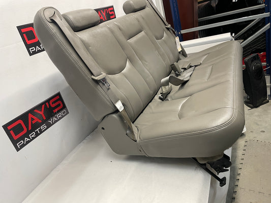 2003 Chevy Suburban Seats 3rd Row Bench Gray Grey Leather OEM - Day's Parts Yard