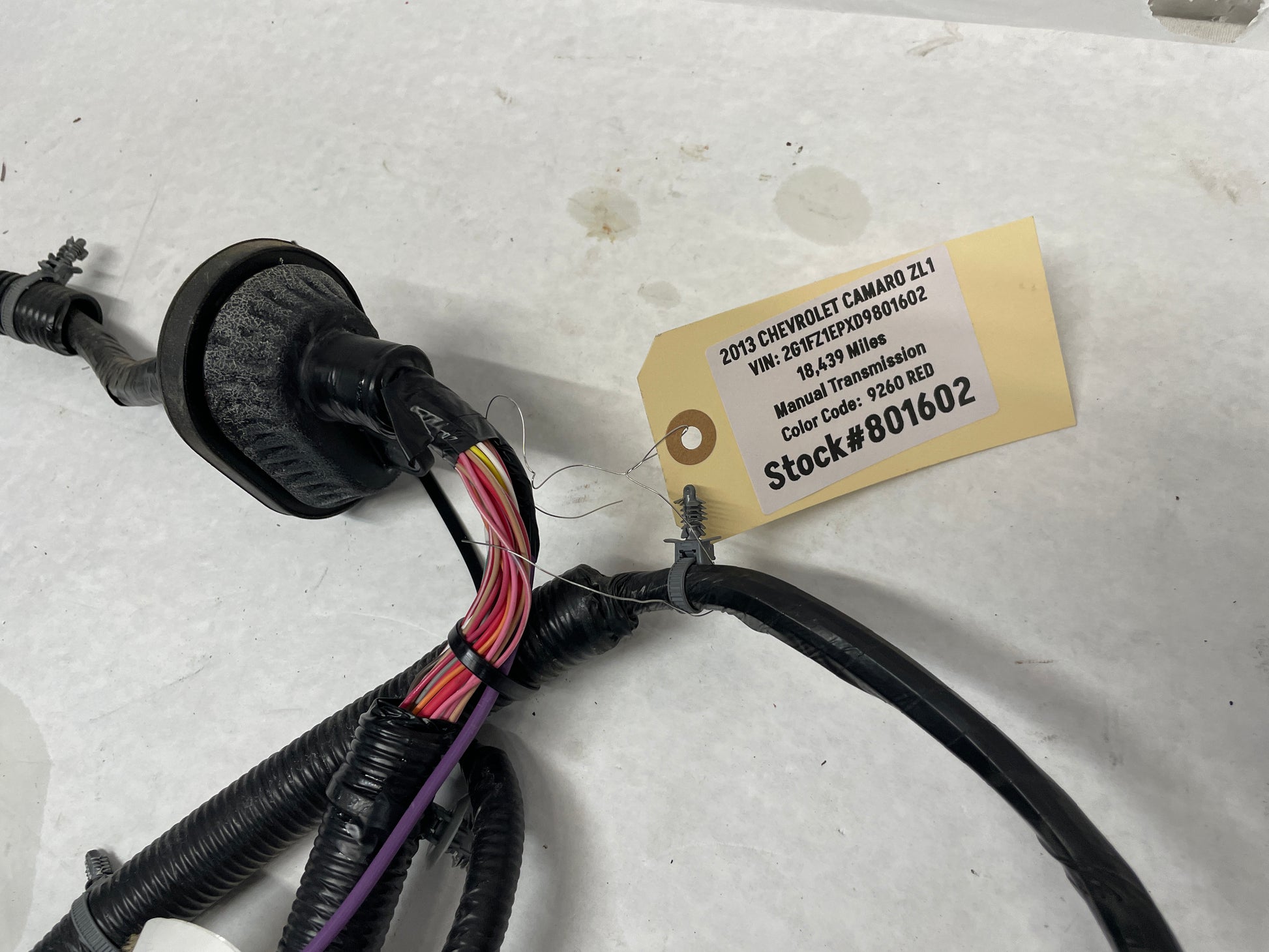 2013 Chevy Camaro ZL1 Body Wire Wiring Harness Extension OEM - Day's Parts Yard