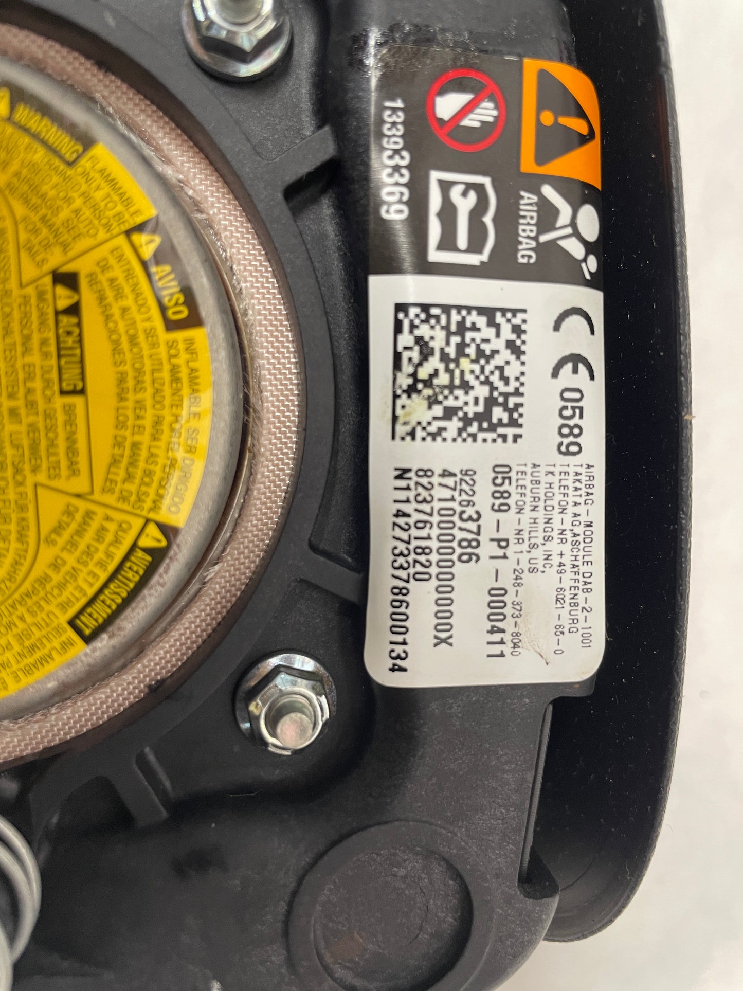 2015 Chevy SS  Wheel LH Driver Air Bag Airbag OEM - Day's Parts Yard