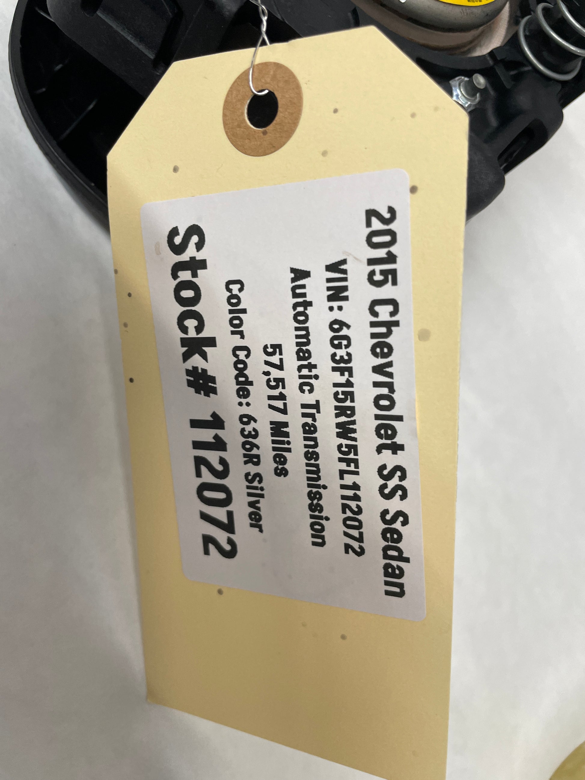 2015 Chevy SS  Wheel LH Driver Air Bag Airbag OEM - Day's Parts Yard