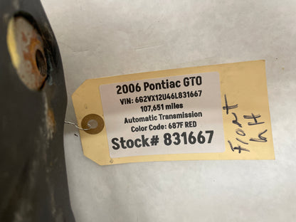 2006 Pontiac GTO LH Driver Front Seat Lower Cushion Cover OEM